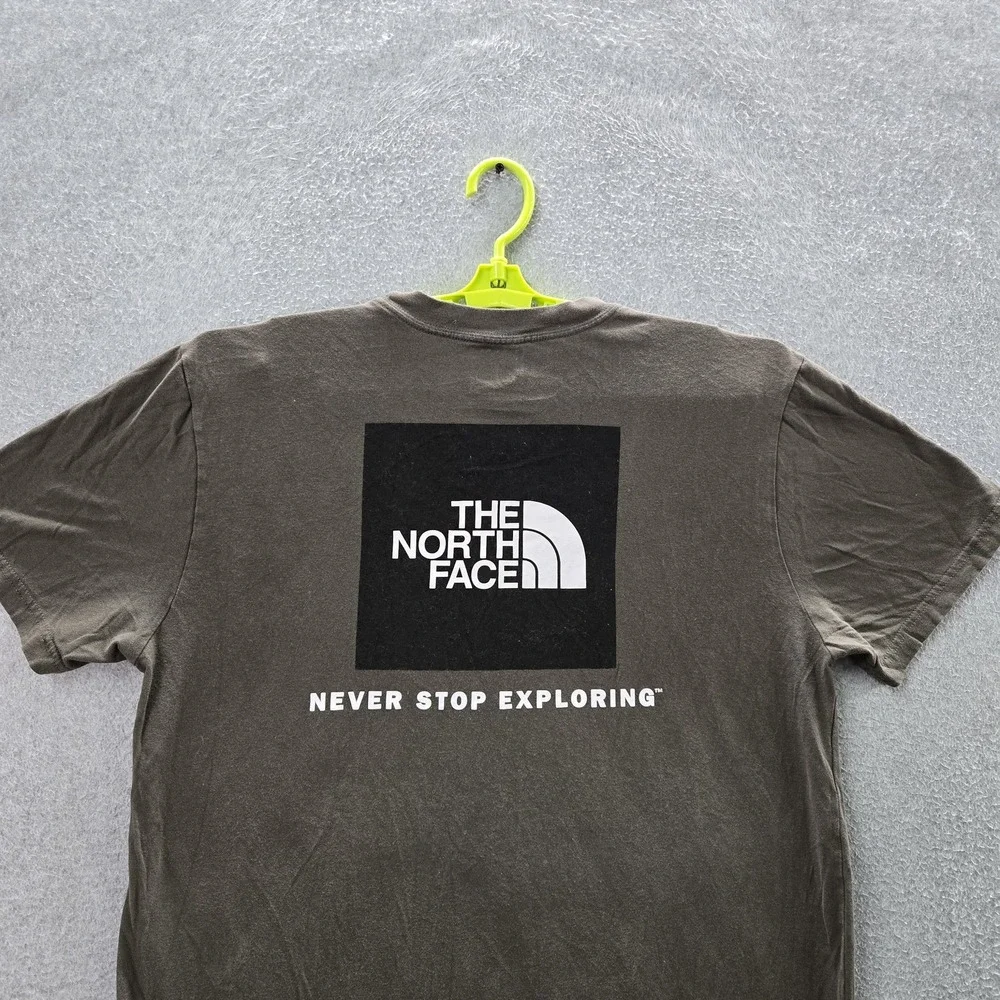 The North Face Men Shirt L Brown Logo Short‎ Sleeve